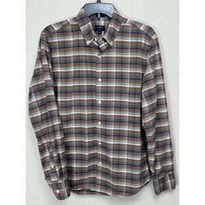 J.Crew Cotton Slim Fit Button Down Long Sleeve Shirt Blue Men's M Career Preppy